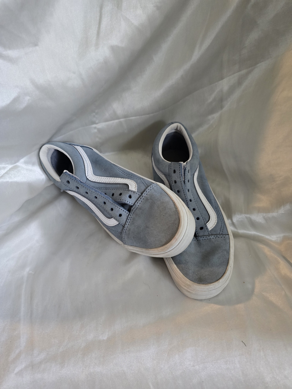 Men's Casual Suede Skate Shoes - Grey/White